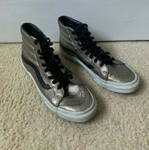 Gold and Black High Top Vans